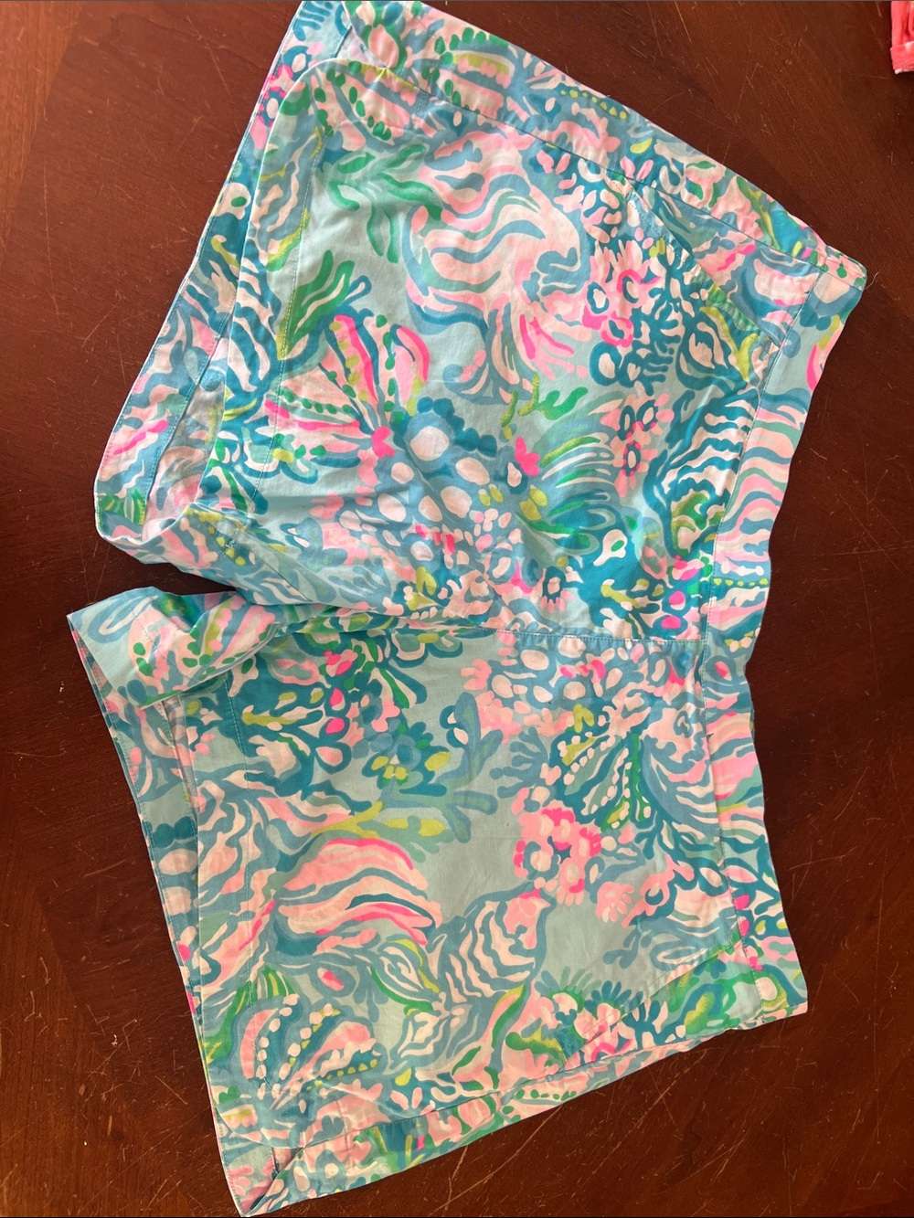 Lilly Pulitzer Blue, Pink & Green Printed Women's Shorts XL